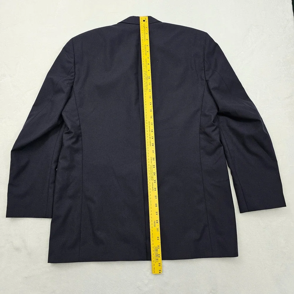 Chaps Ralph‎ Lauren Blazer Mens 42L Navy Blue Wool Gold Crest Buttons Preppy Ivy